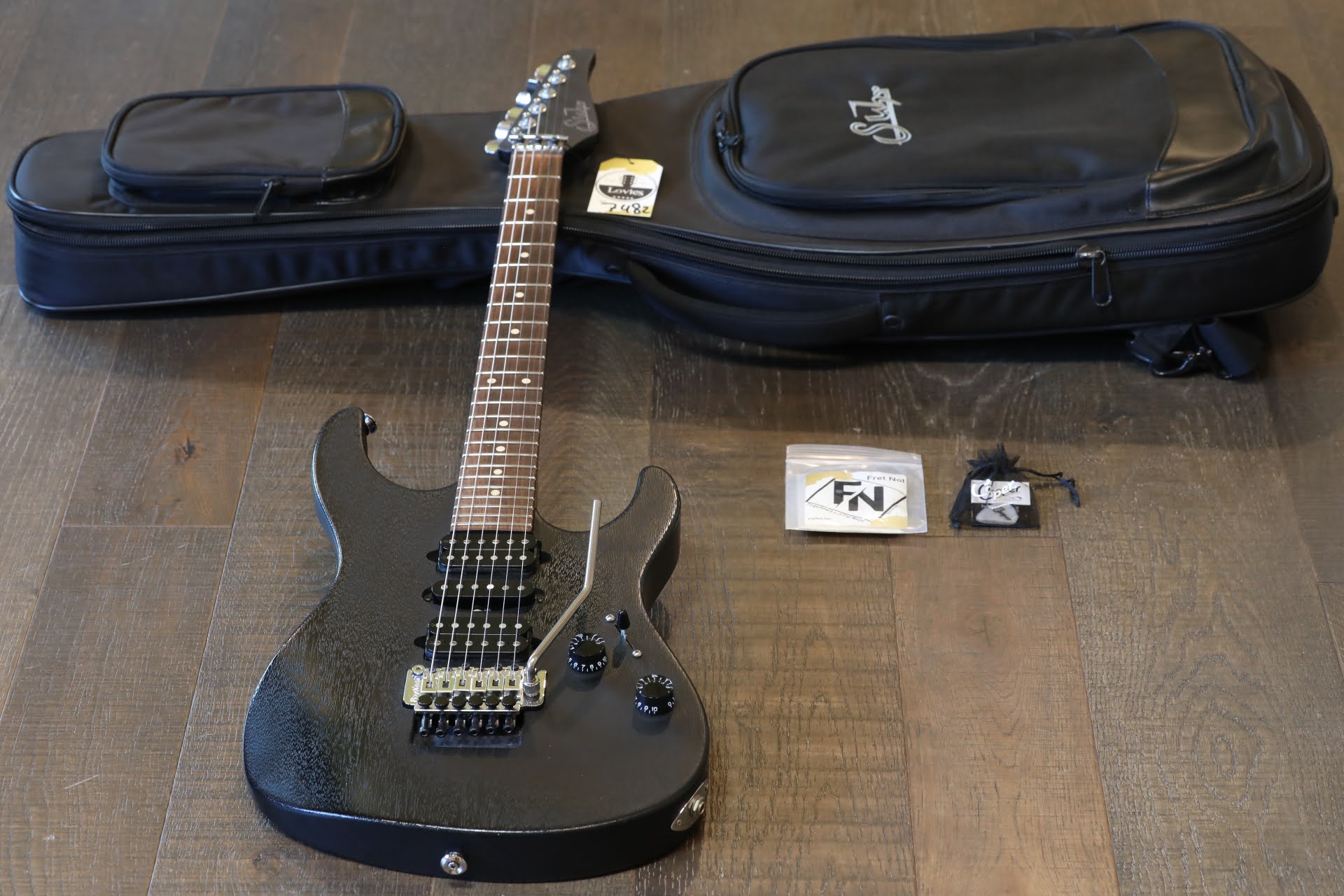 Suhr Modern Satin Pro Electric Guitar Black HSH w/ Floyd Rose +