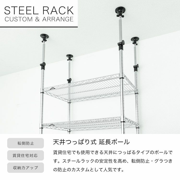 スチールラック 幅180cm 3段 ルミナスレギュラー 幅182.5×奥行61×高さ
