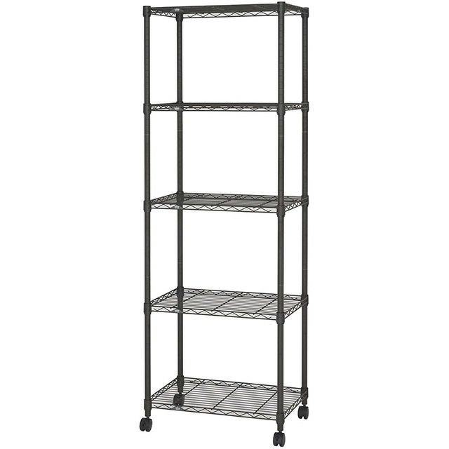 スチールラック 幅60cm 5段 ルミナスノワール 幅61×奥行41×高さ178.5cm