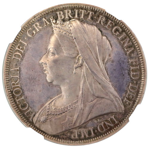 イギリス 1893年プルーフクラウン銀貨 ヴィクトリア ビクトリア