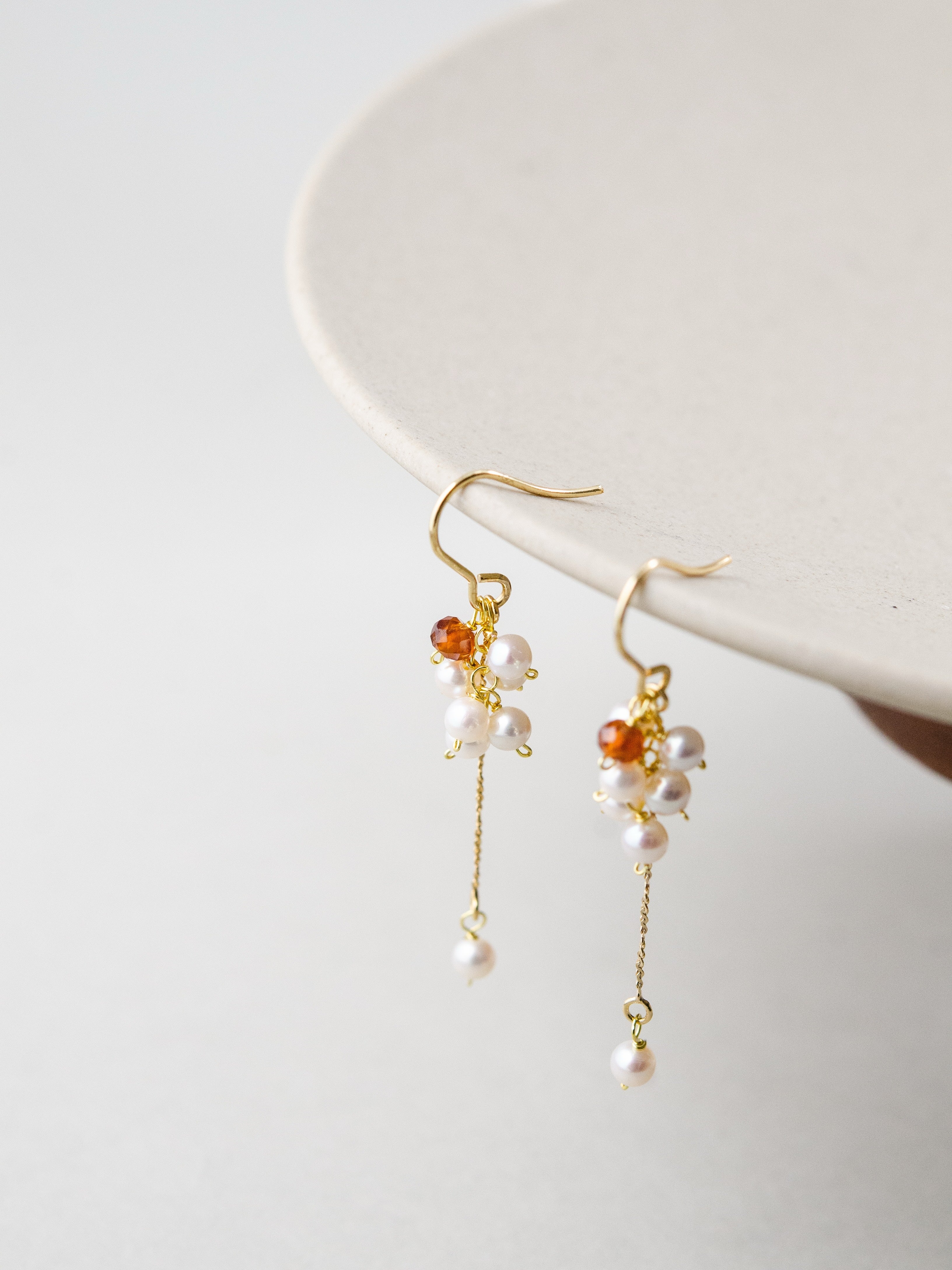 アクアマリン & 淡水バロックパール ピアス【イヤリング変更可