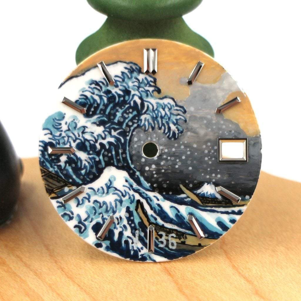 Hand Painted Dial (Date) - The Great Wave off Kanagawa - Lucius