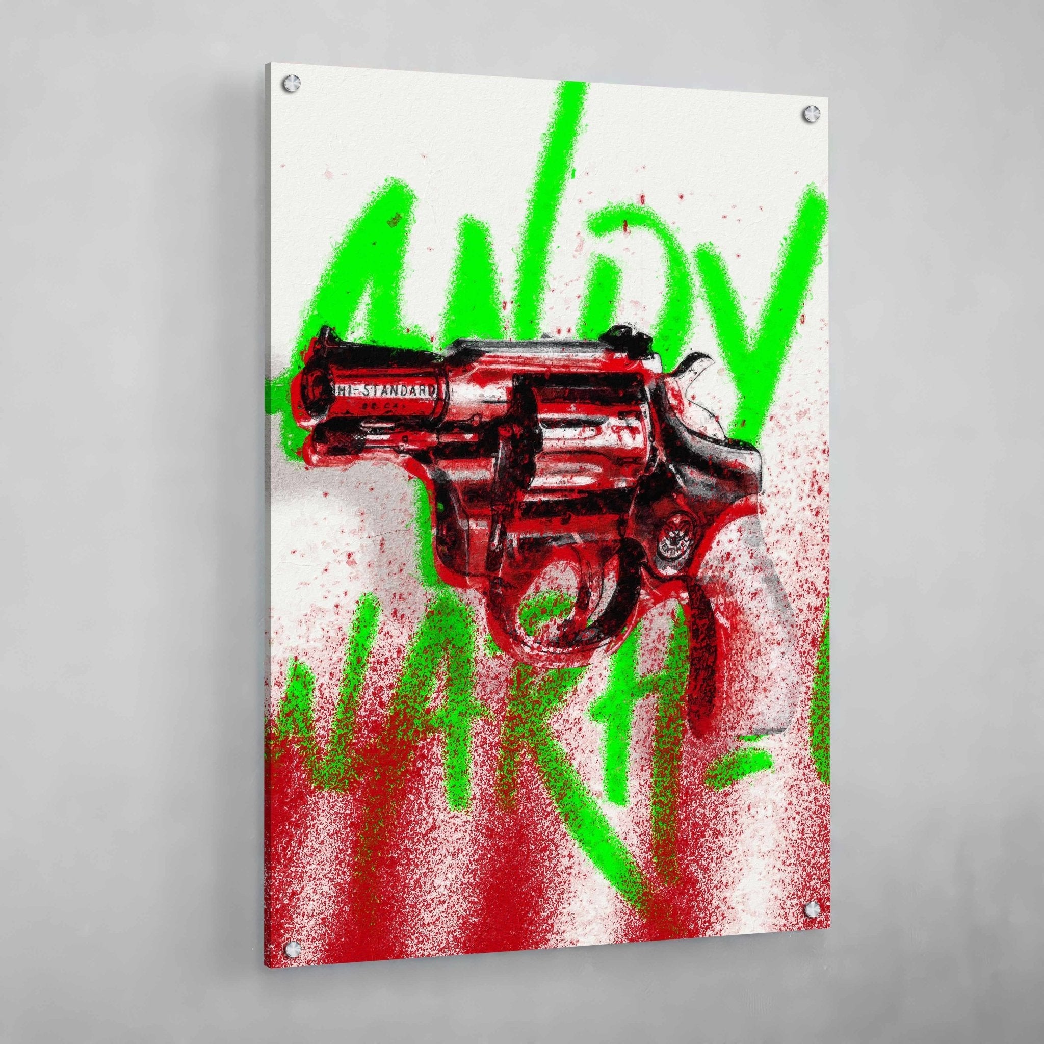 Andy Warhol Gun | Luxury Art Canvas
