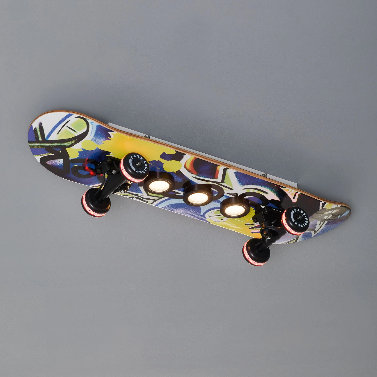 Easy Cruiser Graffiti skateboard LED ceiling light | Lights.co.uk