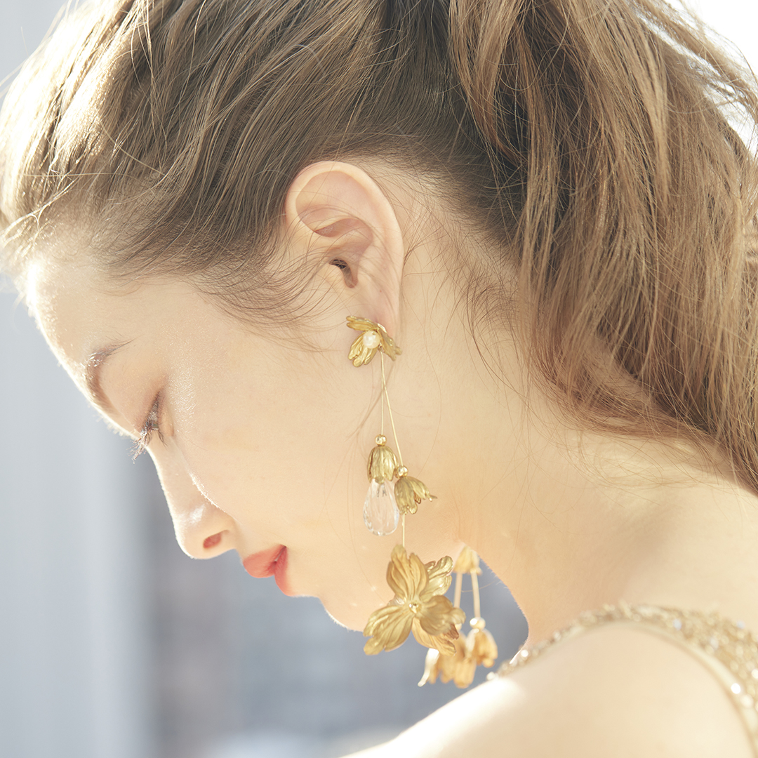 PHILLIP EARRING＆PIERCE(フィリップイヤリング＆ピアス)(ゴールド