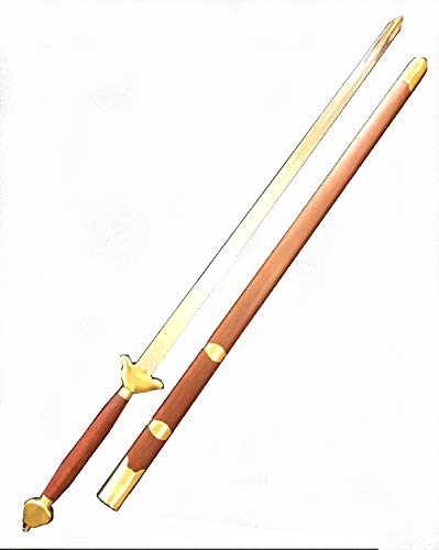 Amazon.co.jp: 中国武術 剣 伝統 武器 双手剣 （鞘付き） 少林寺