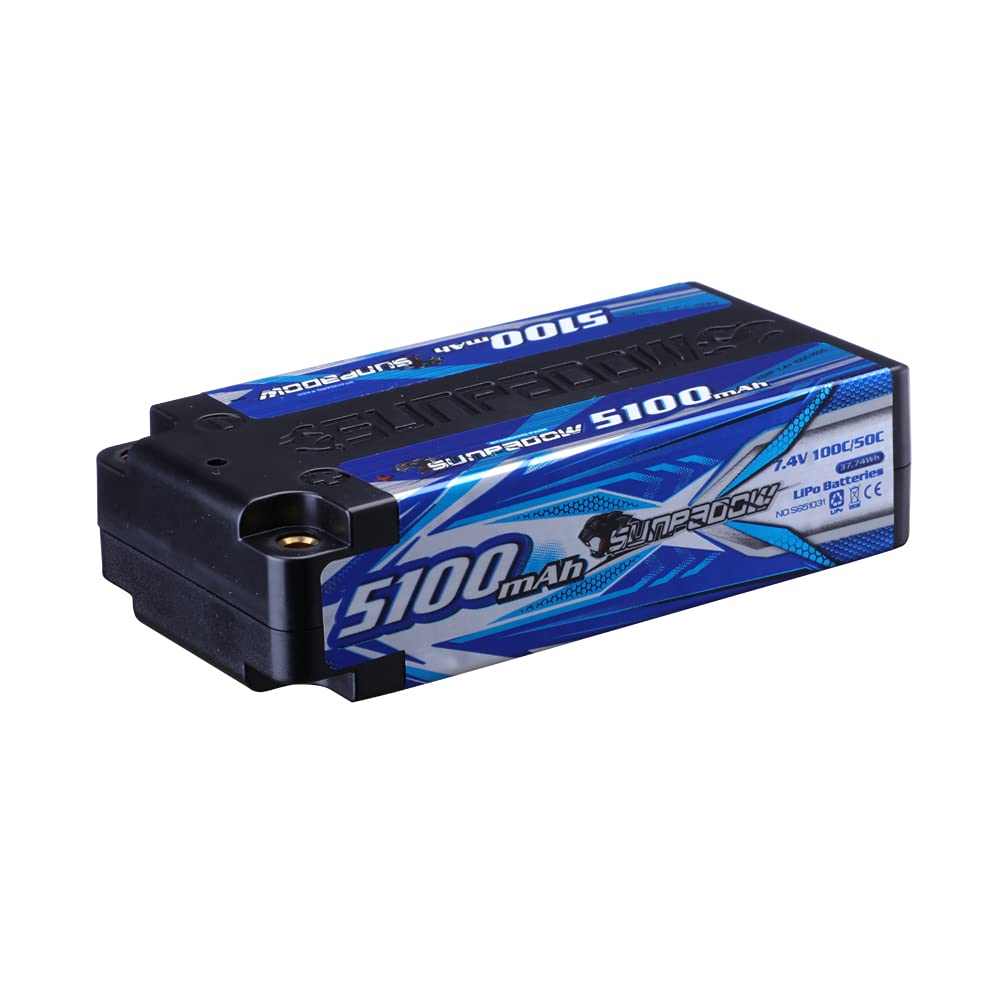 Amazon.co.jp: SUNPADOW 2S 7.4V 100C 5100mAhハードケースRC リポ