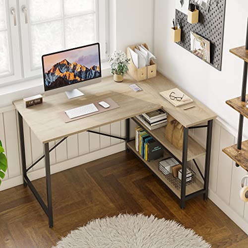 Amazon | Bestier l字デスク 幅107cm パソコンデスク L字型 ゲーミング