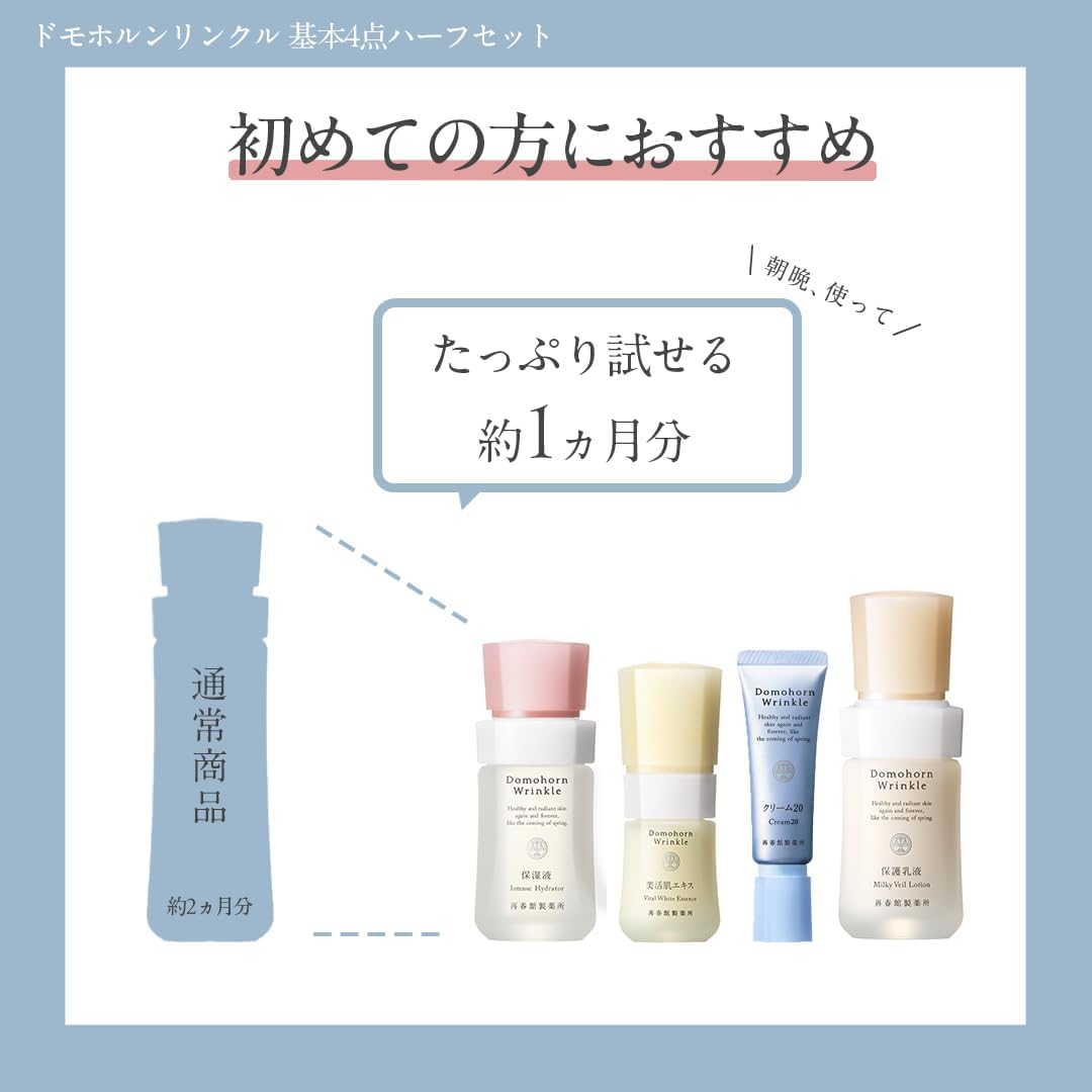 Amazon.co.jp: 【ギフト】 ドモホルンリンクル 基本4点ハーフセット 約