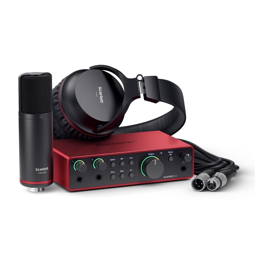 Focusrite Scarlett 2i2 Studio 4th Gen USB Audio Interface Bundle