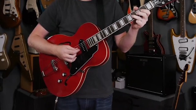 Amazon | GROTE Full Scale Electric Guitar Semi-Hollow Body Guitar