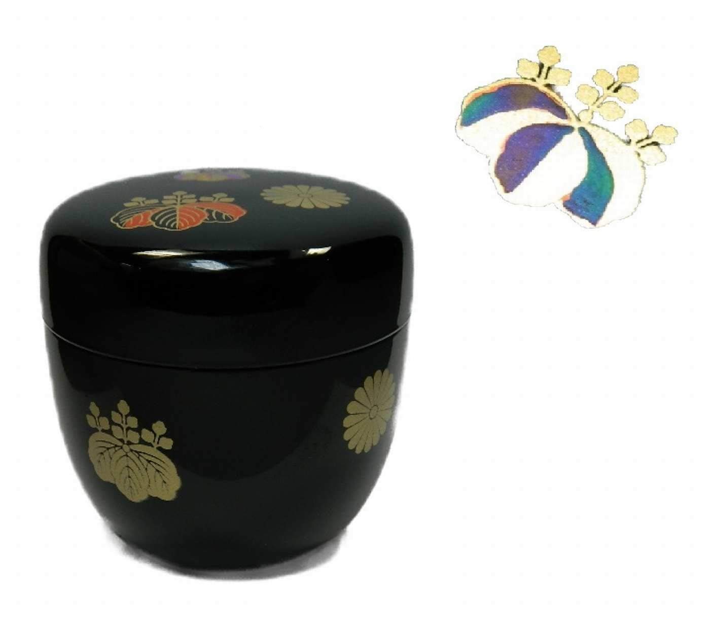Amazon｜茶道具 螺鈿風高台寺蒔絵 中棗 なつめ 茶器 茶入 お抹茶入