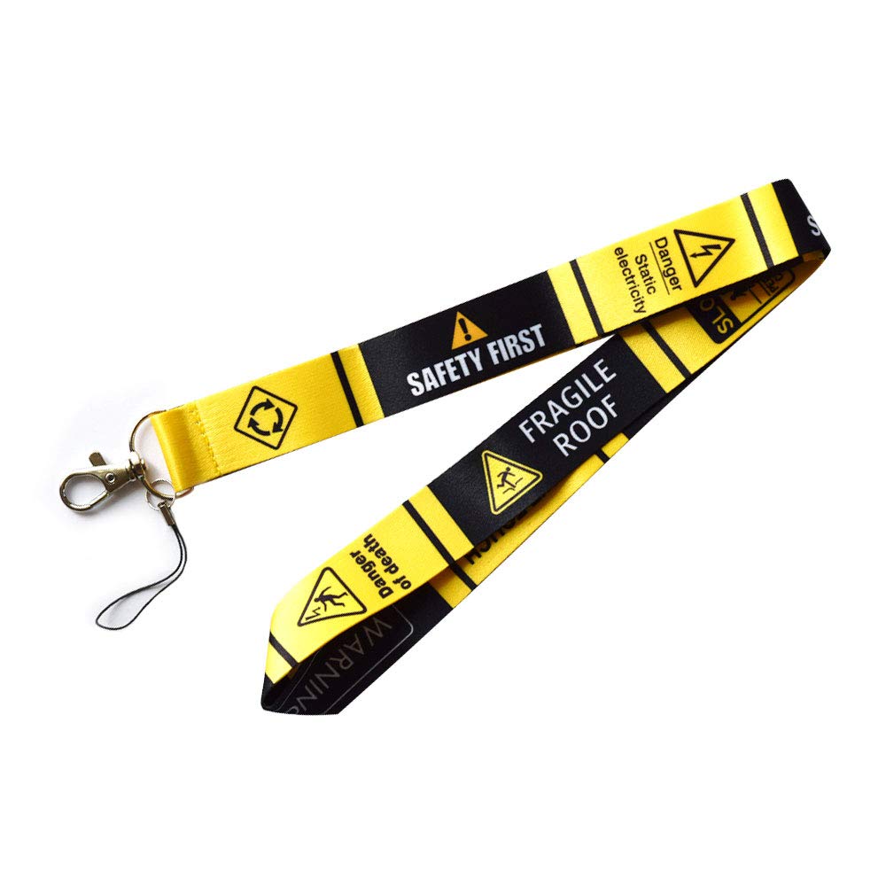 Amazon.co.jp: [keychain] WARNING SING PATTERN 警告サイン マーク
