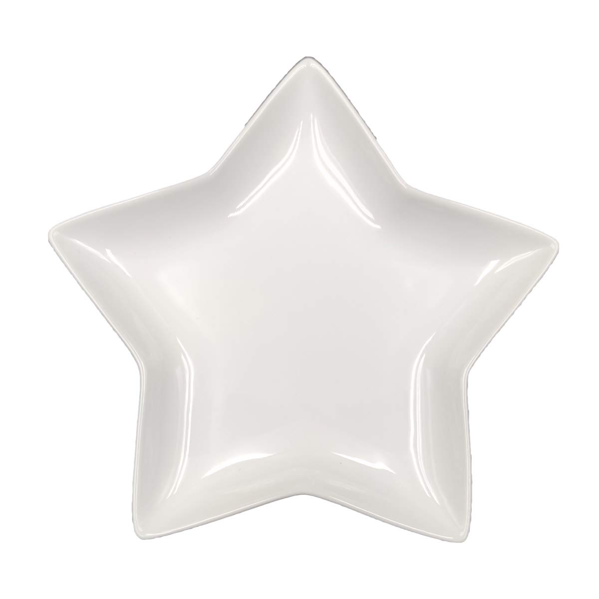 Amazon.co.jp: 星形 プレート M 20×17.5cm 270g ホワイト : ホーム