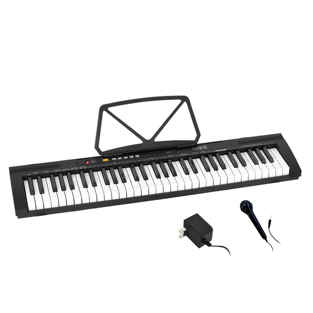 Amazon.co.jp: TORTE トルテ 電子キーボード 61鍵盤 日本語表記 300