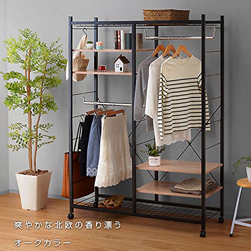 Amazon｜ハンガーラック クローゼット 木製 ハンガー ラック ワード