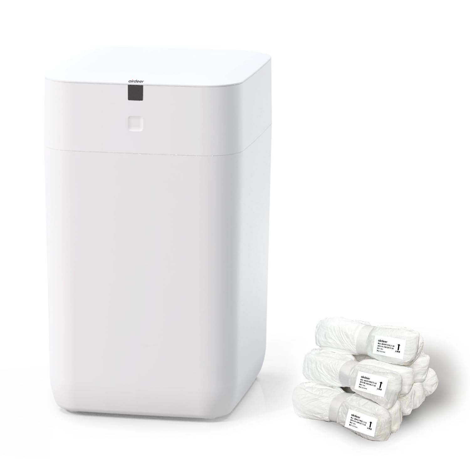 Amazon｜Airdeer 全自動ゴミ箱 自動梱包 自動開閉 15L 電動ゴミ箱