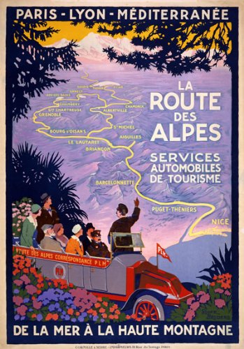 Amazon.com: TW73 Vintage 1920s French Route Des Alpes France