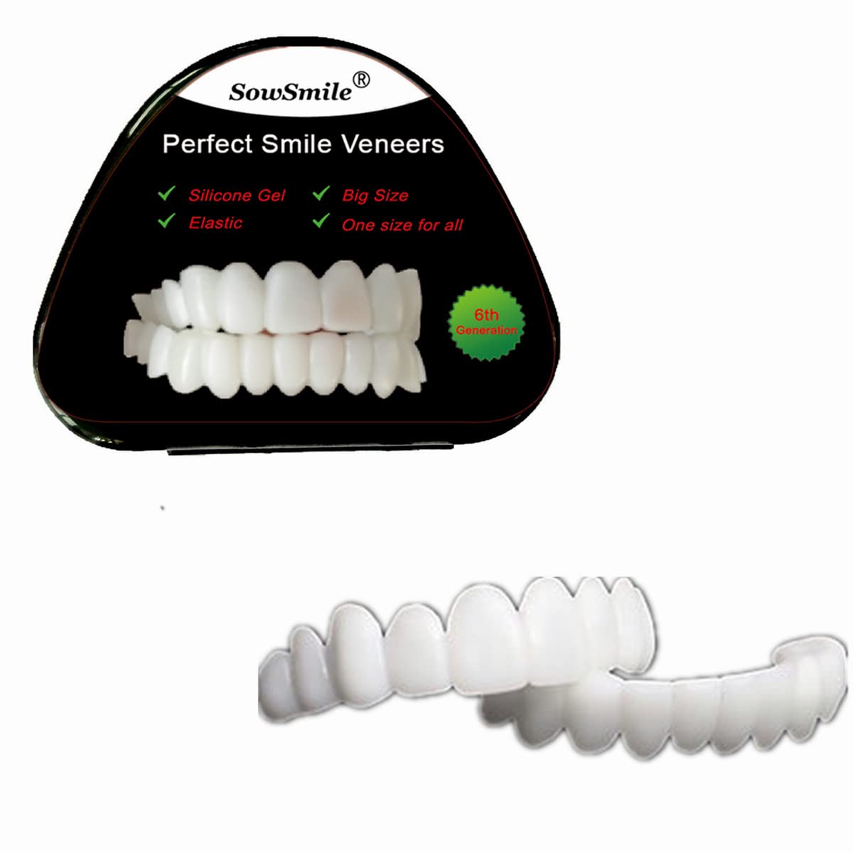 Amazon.com: SowSmile Big Size Silicone Gel Snap on Perfect Smile