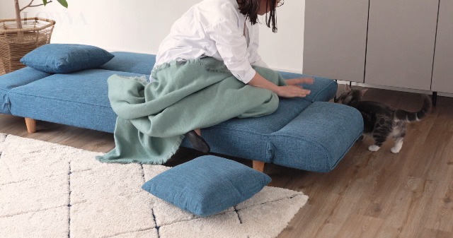 Amazon｜LOWYA ロウヤ ソファ ソファー ソファベッド 3人掛け 簡単