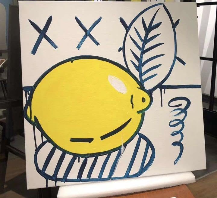 原画 オリジナル 天野タケル Lemon 61x61xm Amazon.co.jp: 原画