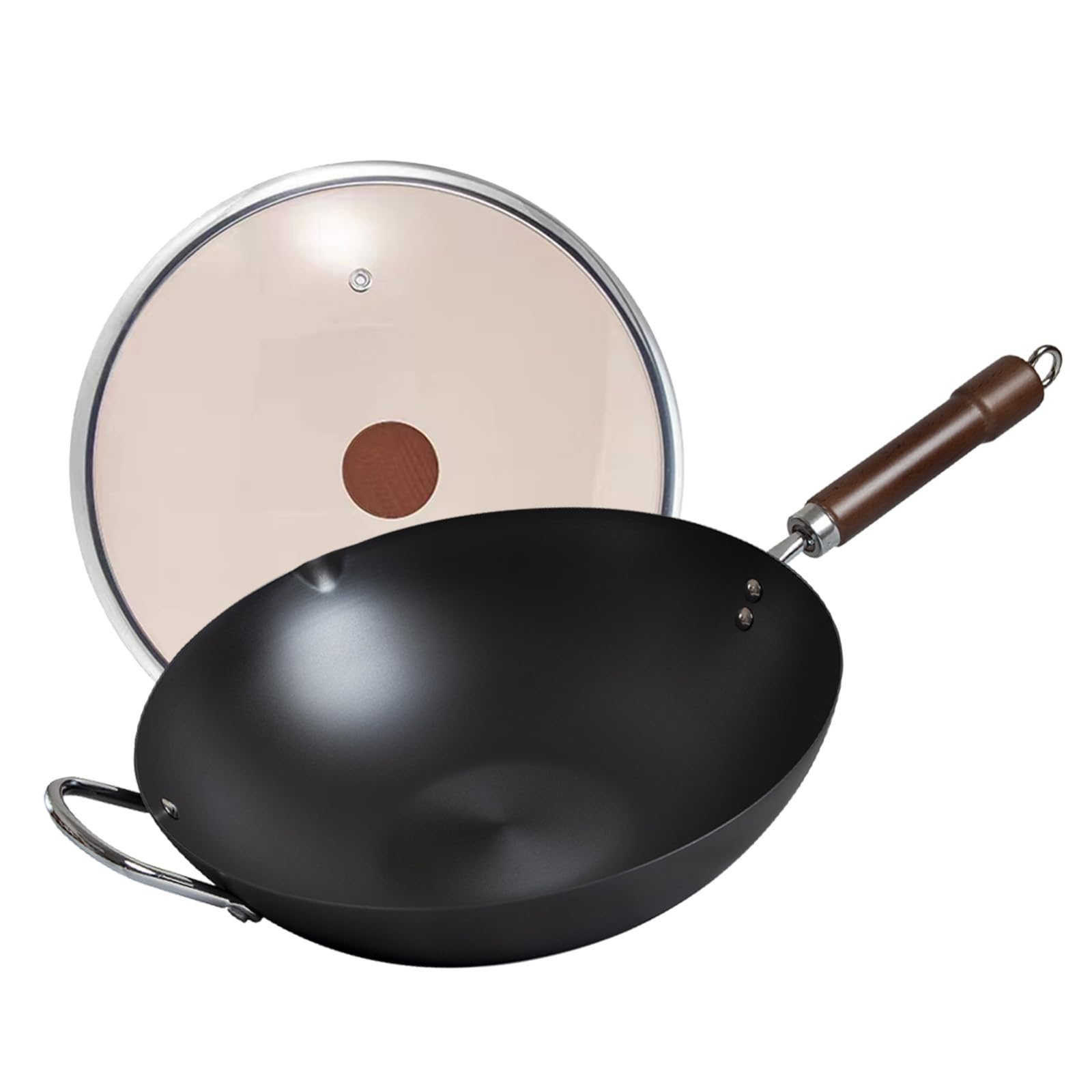 Amazon | WANGYUANJI 中華鍋 無塗装、フライパン32cm 錆びない窒化鉄鍋