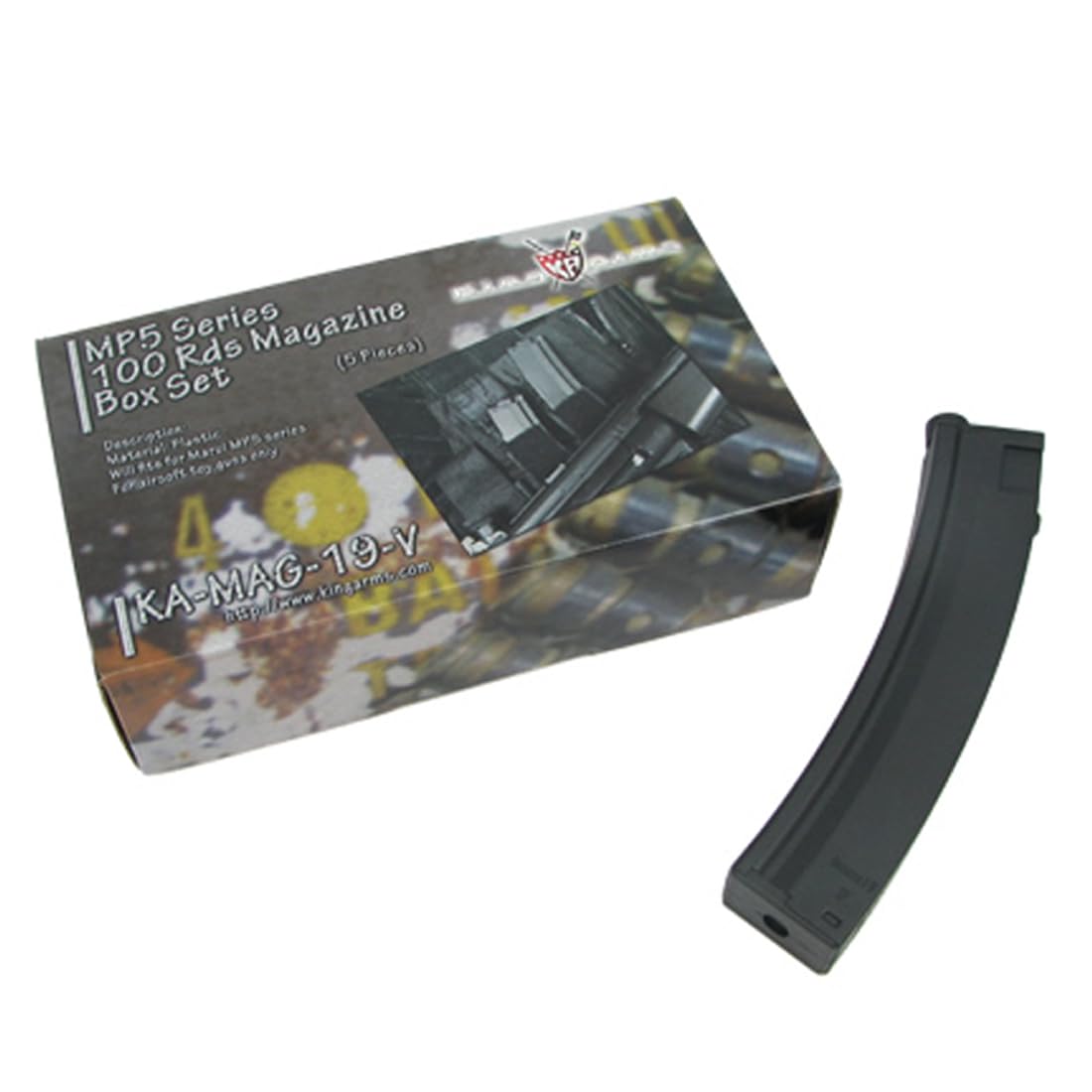 Amazon | キングアームズ MP5 100連 マガジン Box セット - 5本入
