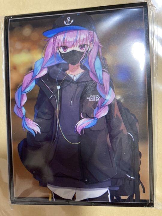 Amazon.co.jp: 湊あくあ 黒マスク スリーブ ミッドナイトブルー