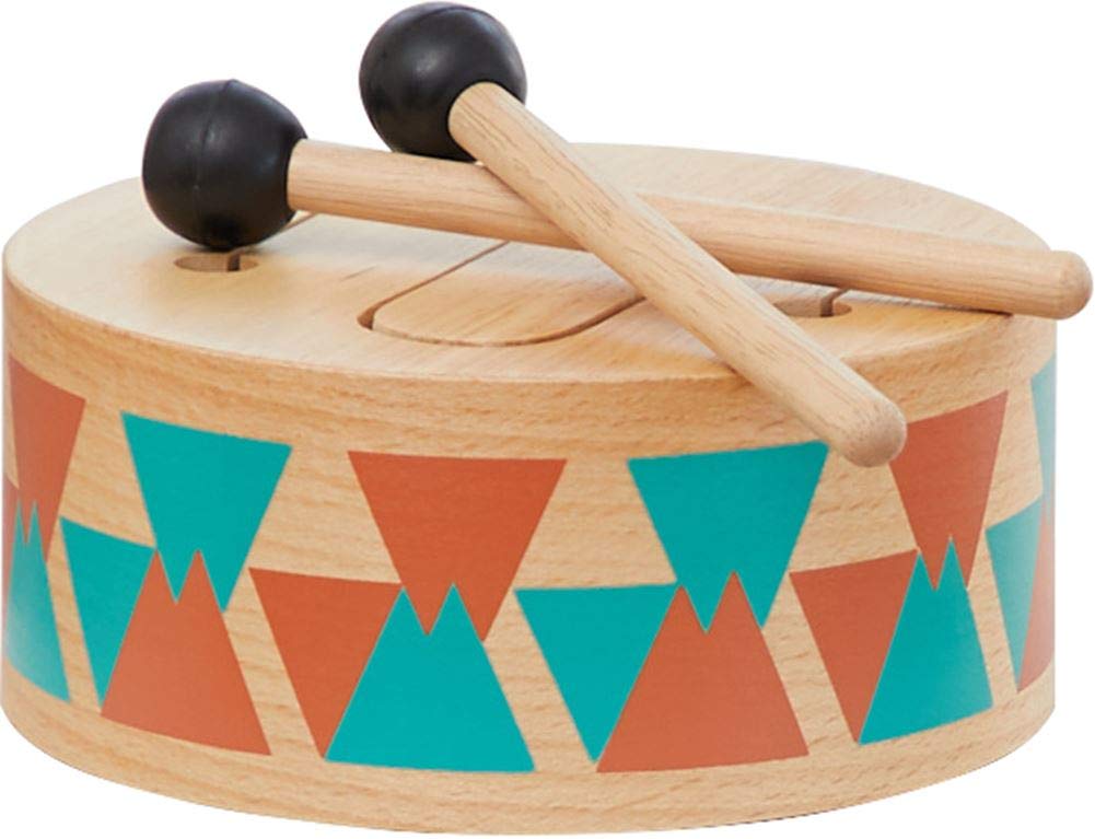 Amazon | 木のおもちゃ 知育玩具 太鼓 ドラム 楽器 打楽器 音楽 出産