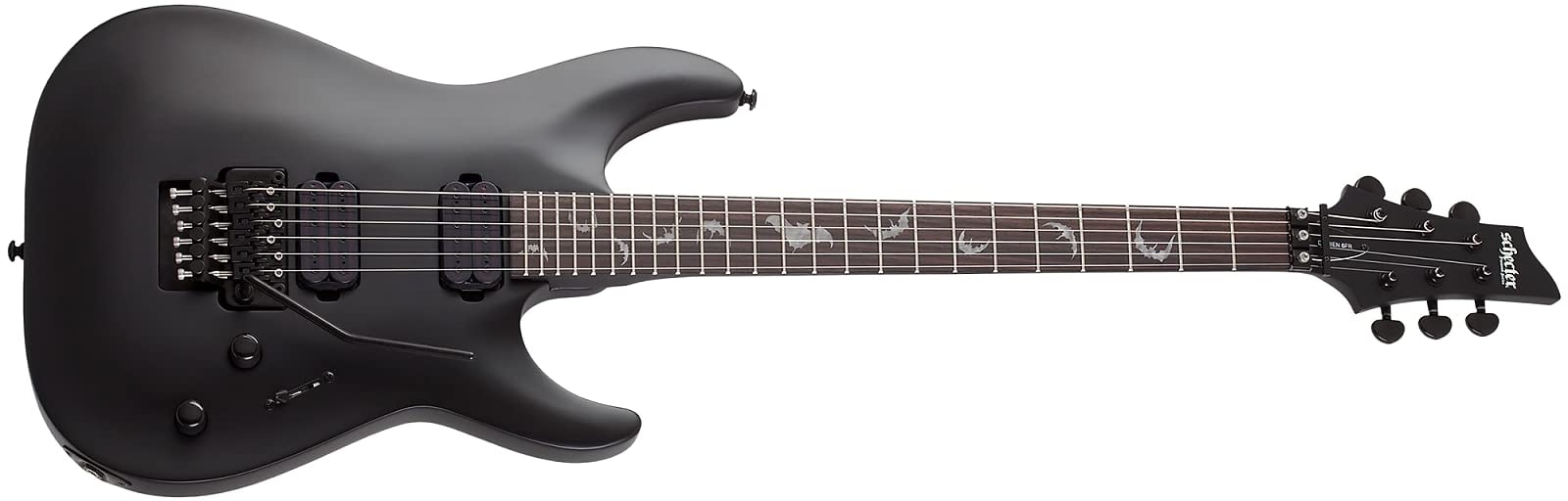 Amazon.com: Schecter Damien-6 FR SBK Electric Guitar - Satin Black