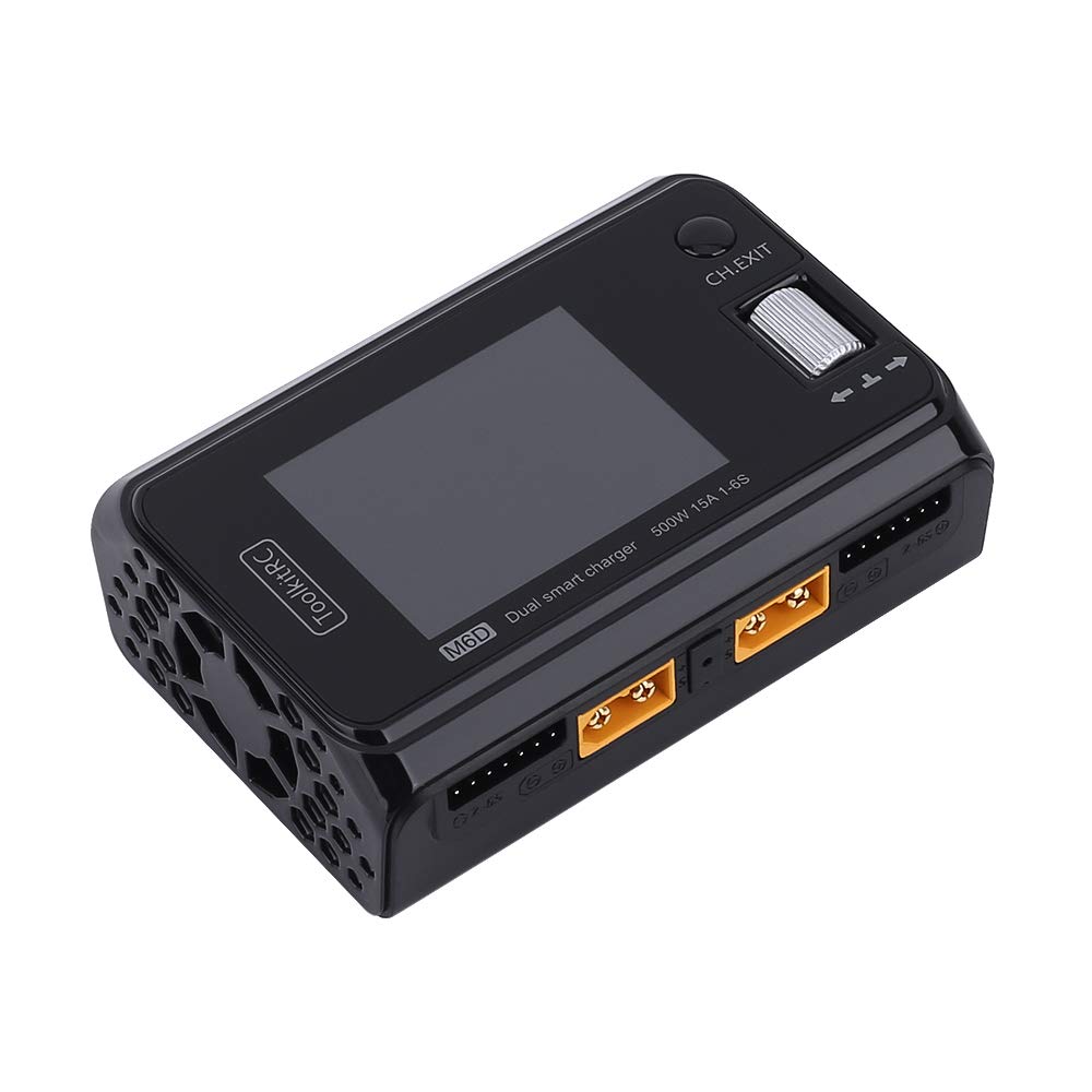 Amazon | ToolkitRC M6D 500W 15A DCデュアルチャンネルMINIスマート充