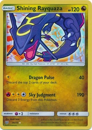 Amazon.com: Pokemon Shining Rayquaza - 56/73 - Holo Rare - Sun