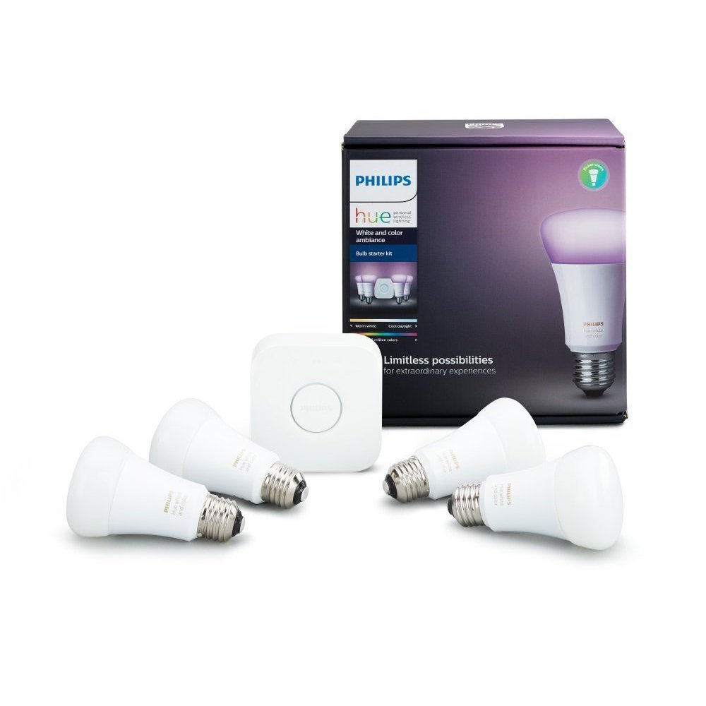 Philips Hue White and Color Ambiance A19 60W Equivalent LED Smart