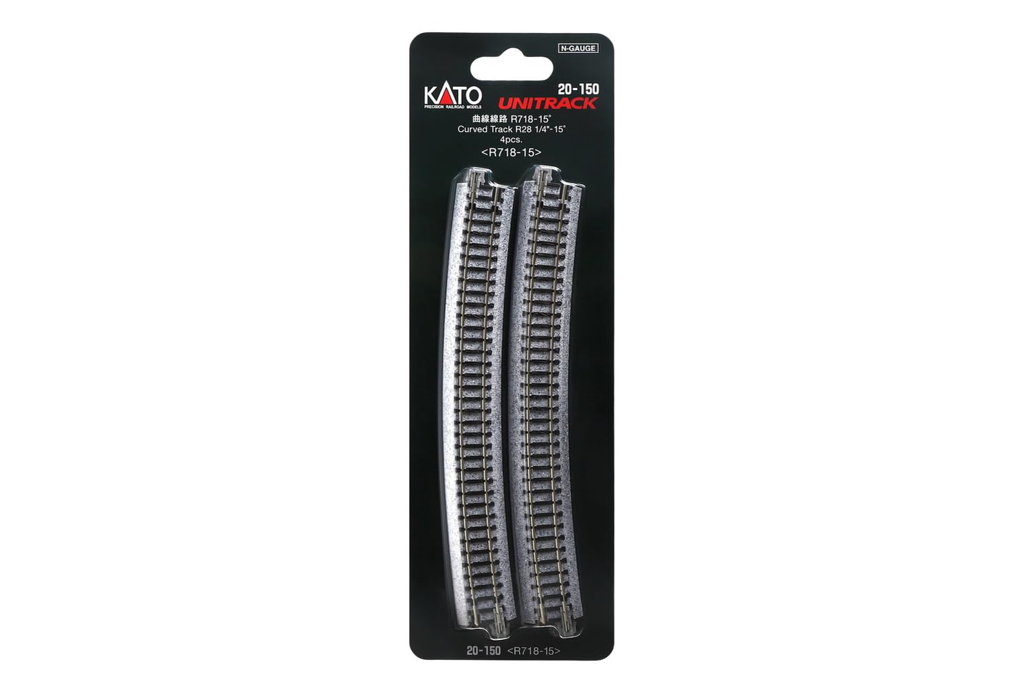 Amazon | KATO Nゲージ 曲線線路 R718-15° 4本入 20-150 鉄道模型用品