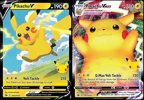 Amazon.com: Pikachu V & Vmax Card Lot - SWSH062 & SWSH143
