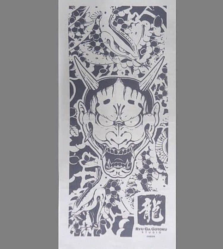 Amazon.co.jp: 龍が如く 真島吾朗 般若 フェイスタオル スポーツタオル