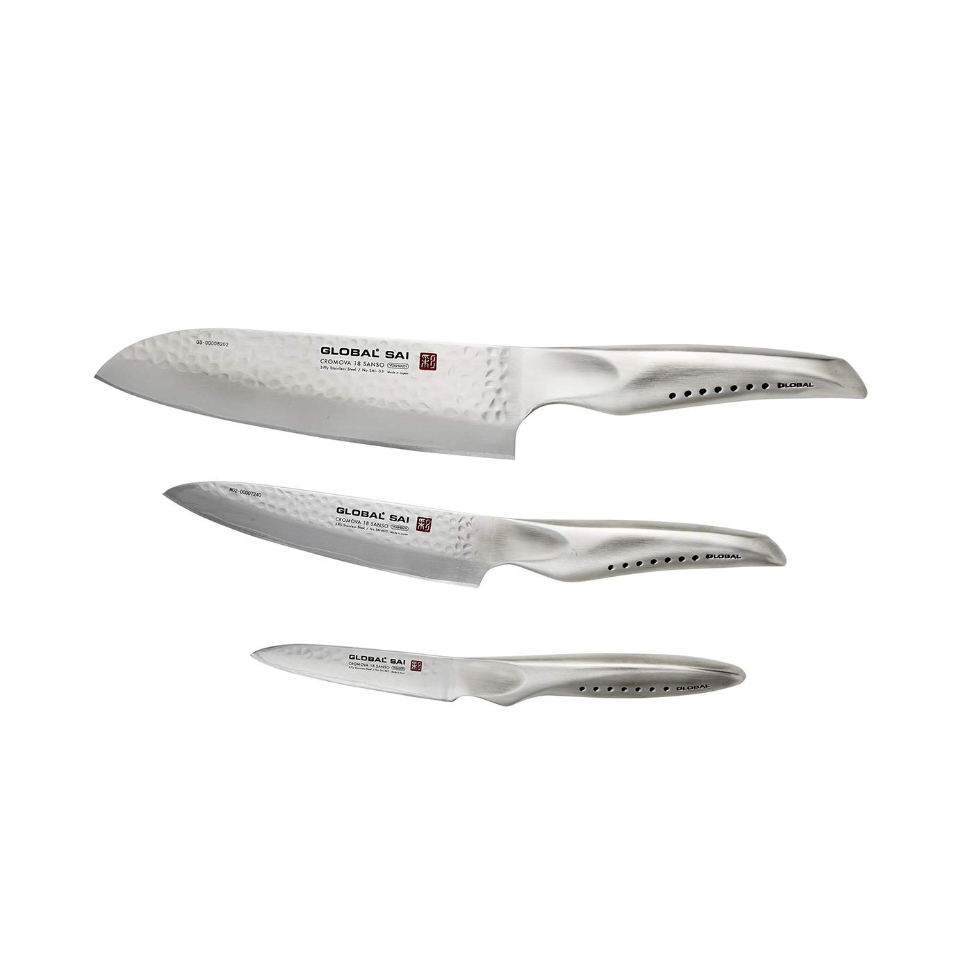 Amazon.com: Global SAI 3 Piece Knife Set - 7 1/2 inch Santoku, 6