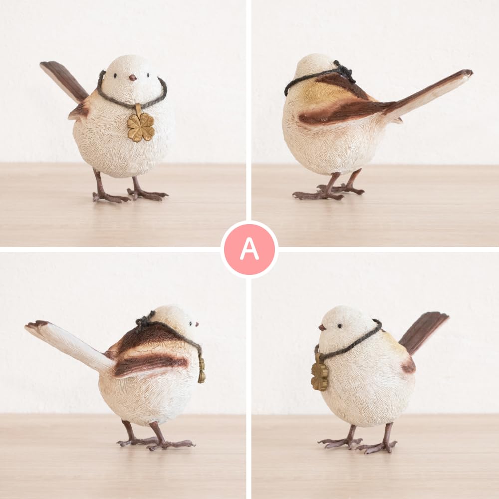 Amazon.co.jp: シマエナガ 鳥 ガーデンオーナメント オブジェ 置物
