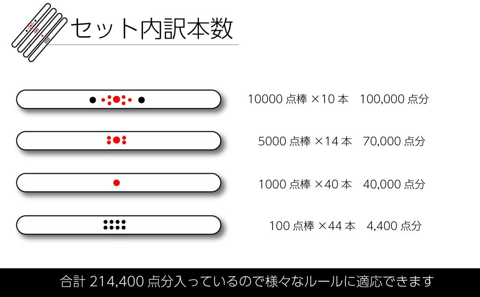 Amazon | 麻雀点棒 白 108本セット | 麻雀 | おもちゃ