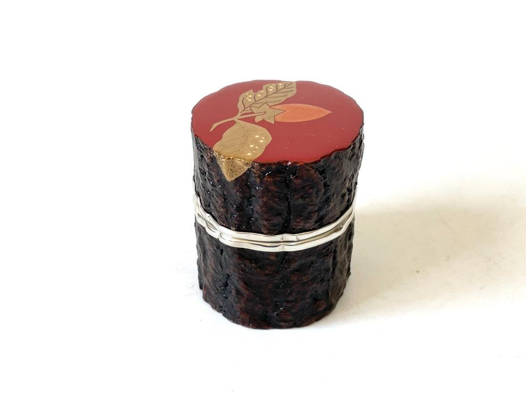 Amazon.co.jp: 塗師 中村宗悦 玄々斎好写 筆柿香合 共箱 柿香合 茶道具