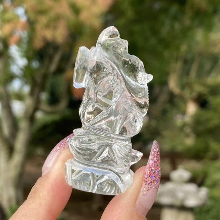Amazon.co.jp: ヒマラヤ水晶 ガネーシャ 彫り物 置物 : ホーム＆キッチン