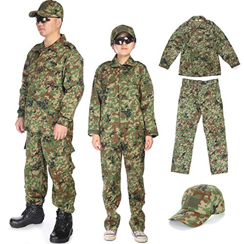 Amazon | [Broptical] ベルト付 BDU 自衛隊 戦闘服 迷彩服 上下 野球帽