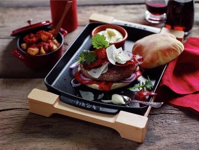 Amazon.co.jp: staub ストウブ 「 ステーキ プレート 」 鉄板 ホーロー
