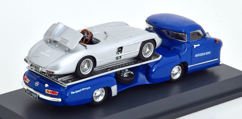 Amazon | Schuco 1/43 Mercedes Benz Renntransporter Set Blaues