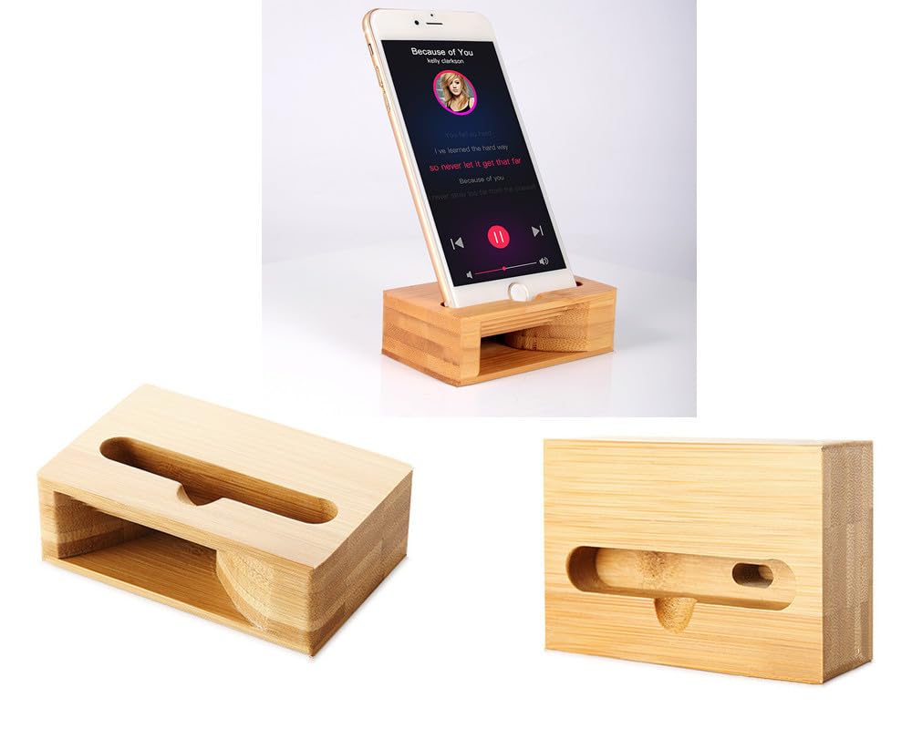 Amazon.co.jp: TSUCIA スマホスピーカー スタンド 天然竹製 スマホ
