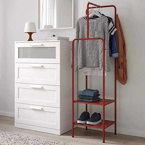 Amazon.co.jp: Ikea Nikkeby Clothing Rack, Red, 17 3/4x66 7/8