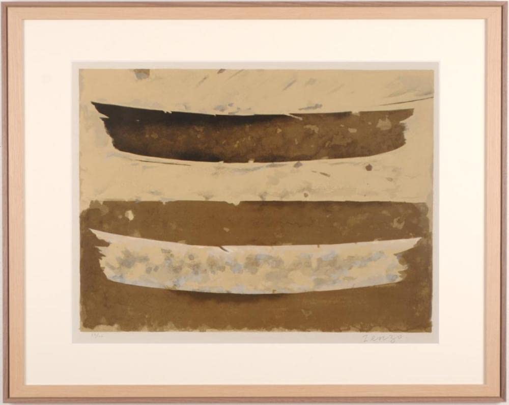 Amazon | 坂本善三 「型」 抽象画 絵画 リトグラフ 版画 額付き | 版画