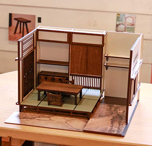 Amazon | 1/10スケール和風ドールハウス 和室と土間セット 土間白壁