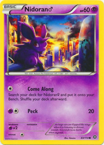 Amazon.com: Pokemon - Nidoran (Male) (43/114) - XY Steam Siege