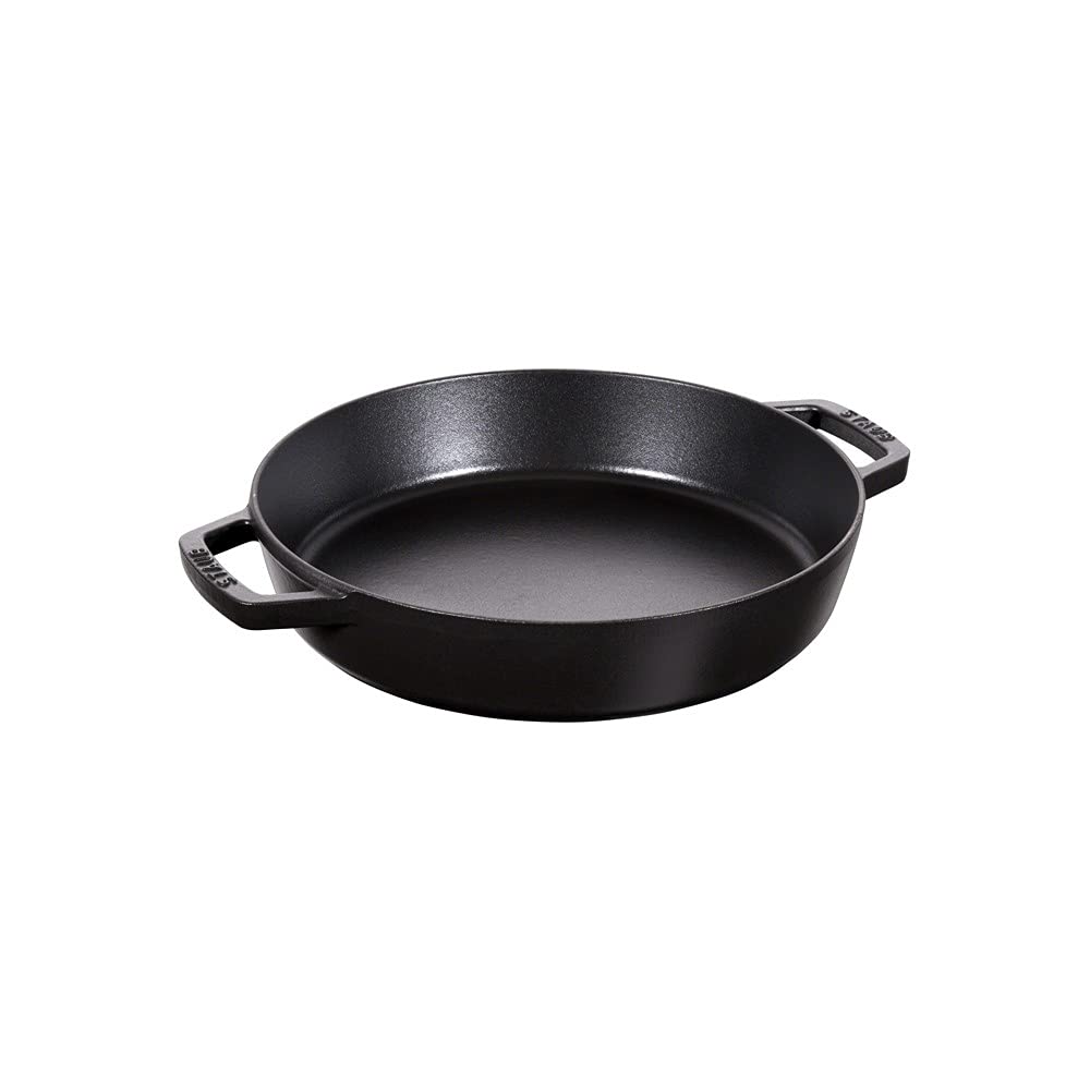 Amazon.com: STAUB Cast Iron Double Handle Fry Pan, Black, 20 cm
